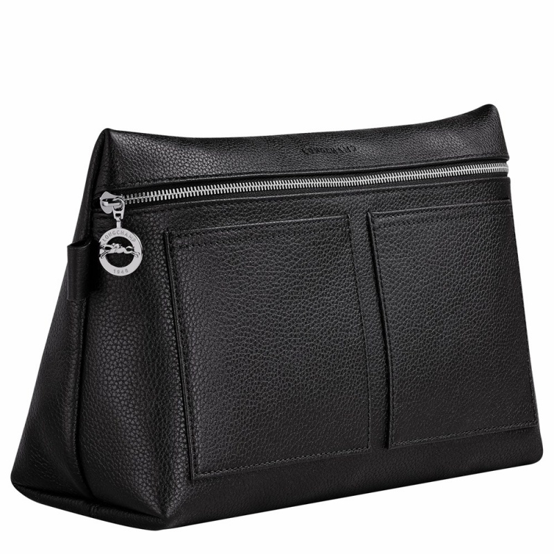 Black Longchamp Le Foulonne Men's Toiletry Bags